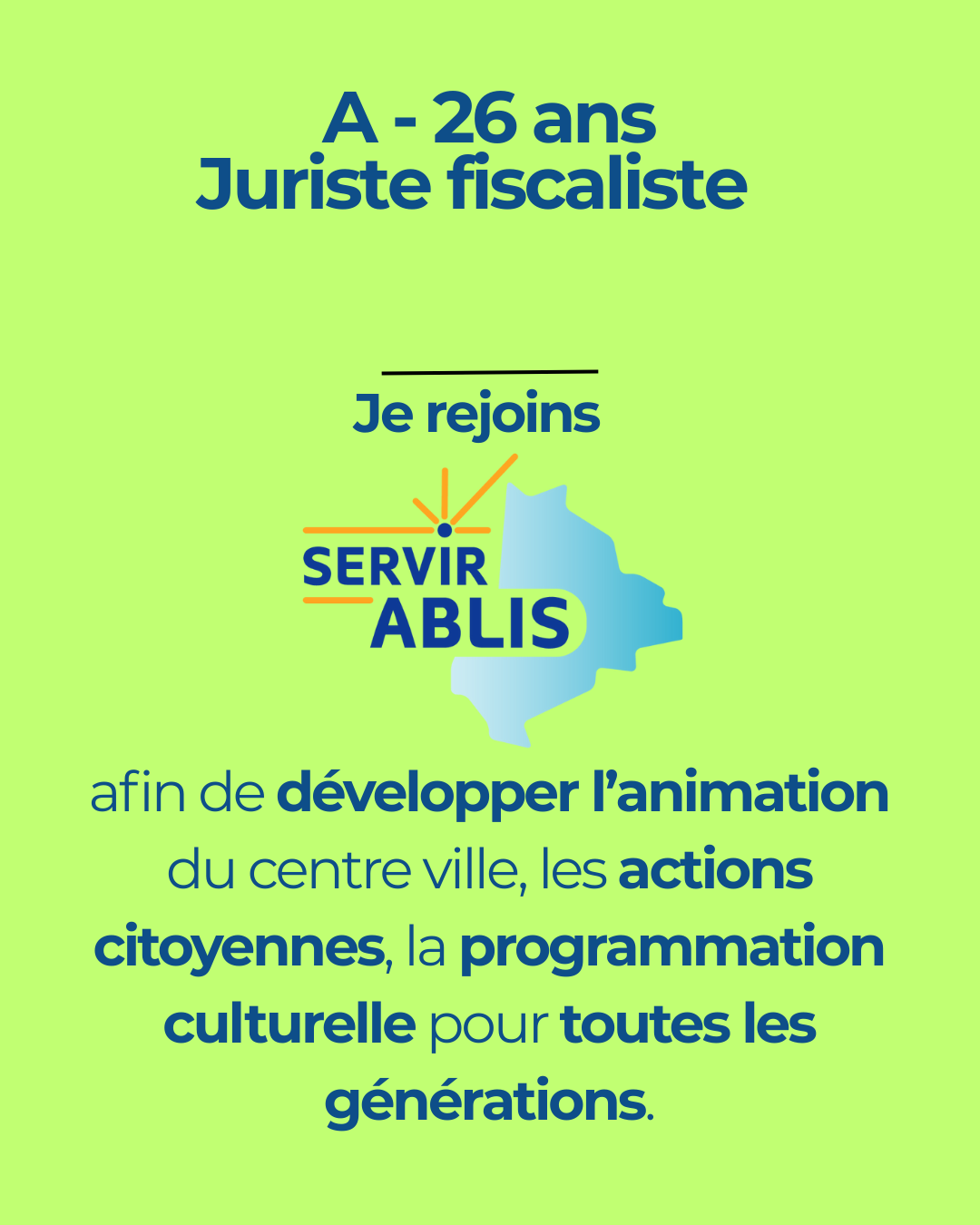 A - 26 ans Juriste fiscaliste pour servir Ablis