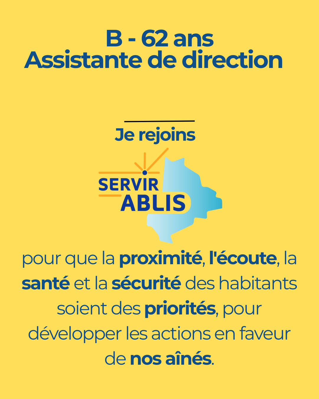 B - 62 ans Assistante de direction pour servir Ablis