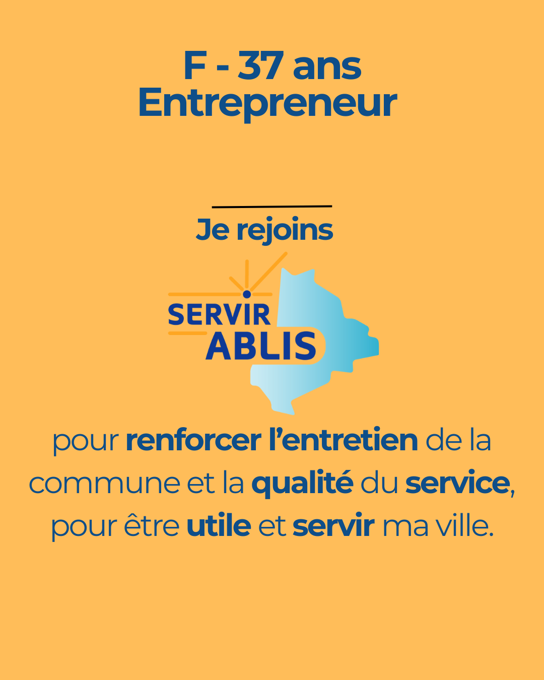 F - 37 ans Entrepreneur pour servir Ablis