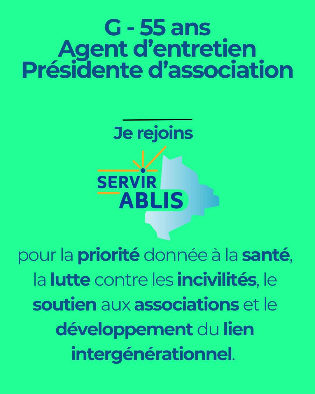 G - 55 ans Retraitée pour servir Ablis